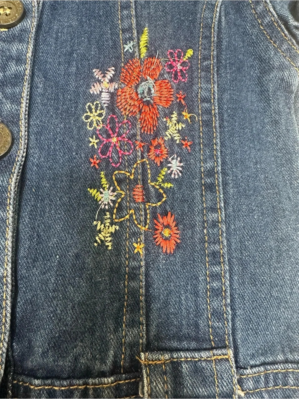 Vintage Carter’s Watch the Wear Denim Dress Girls 6X - EUC